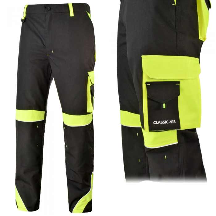 Arbejdsbukser polyester/bomuld 65/35 – reflekser og lommer - Billede 2