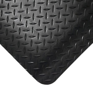 Deckplate industrimåtte i PVC – anti-fedt, polstret 14 mm