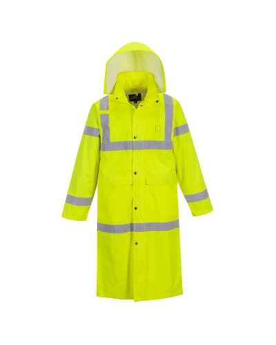 Arbejdsregnfrakke med 5 cm refleks – vandtæt og ventileret