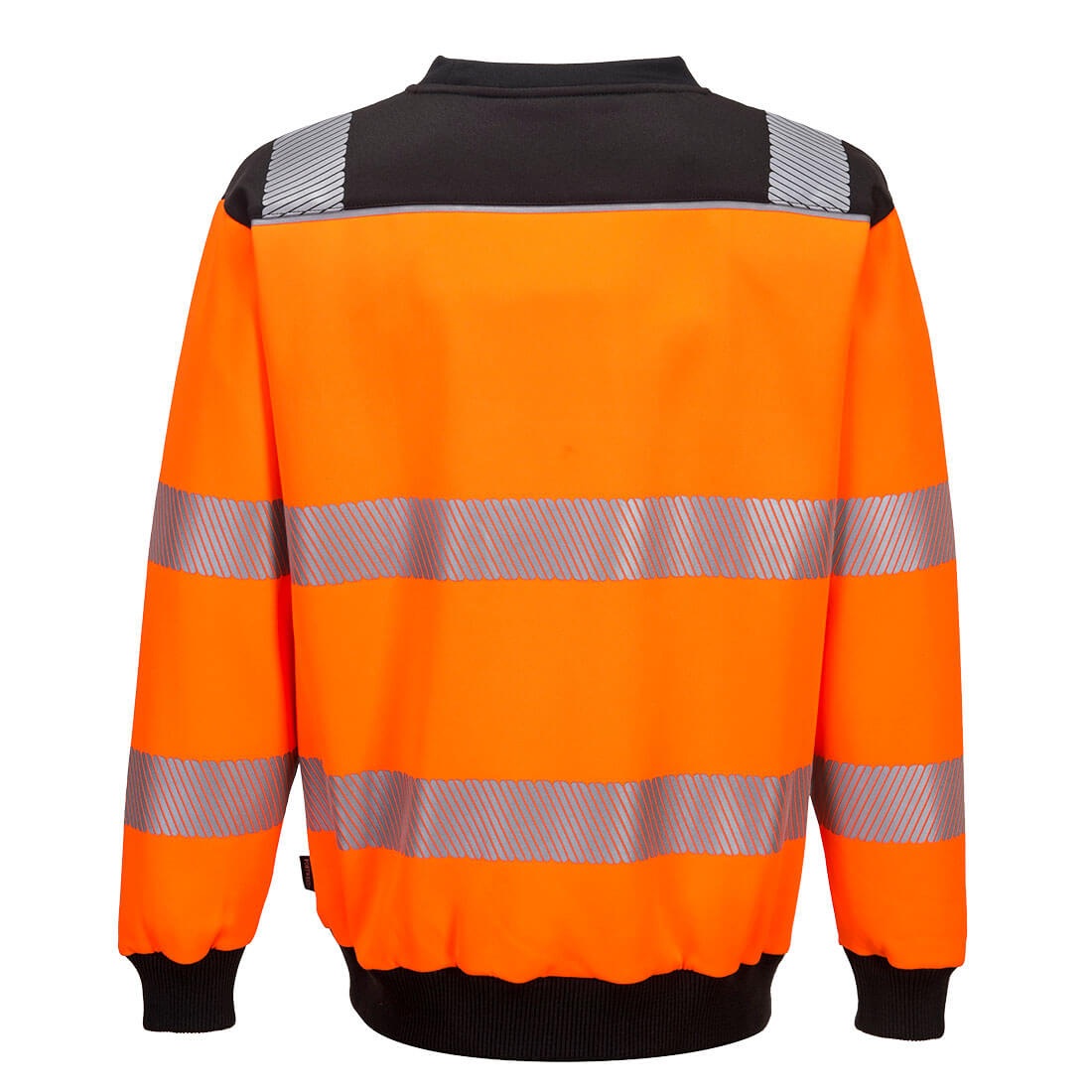Hi-vis arbejdssweatshirt med refleksbånd – blød og robust - Billede 3