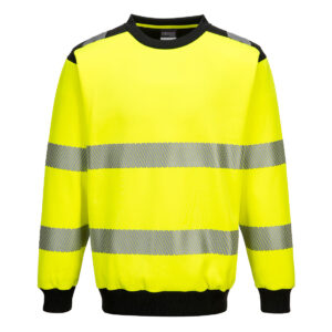 Hi-vis arbejdssweatshirt med refleksbånd – blød og robust