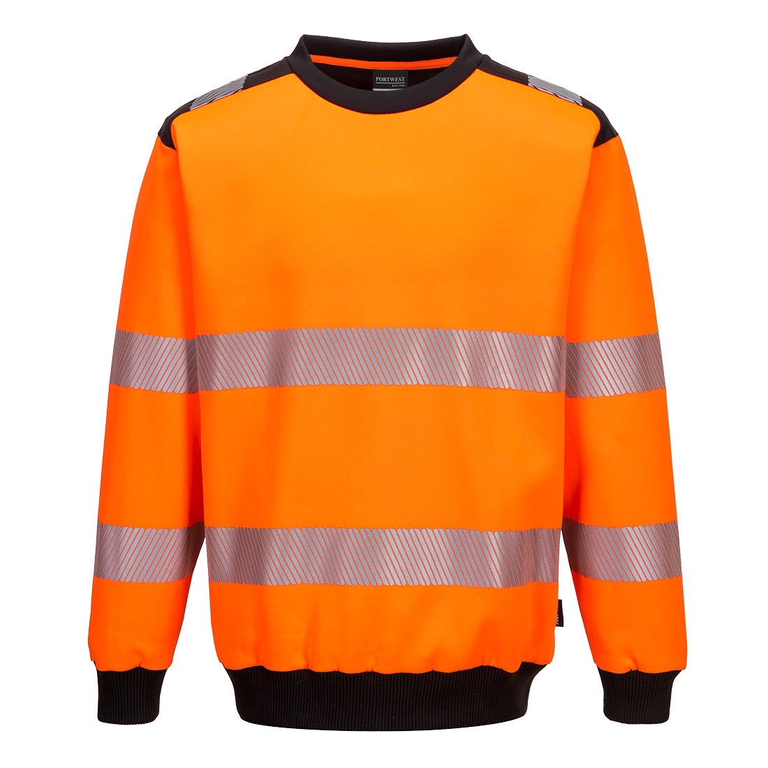 Hi-vis arbejdssweatshirt med refleksbånd – blød og robust - Billede 4