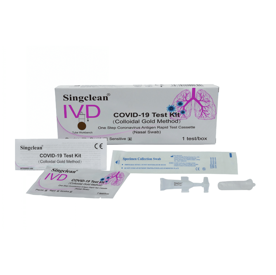 Singclean antigen hurtigtest – nasal 15 min komplet sæt