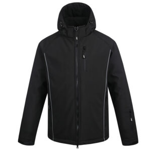 Softshell arbejdsjakke med fleecefor og reflekser