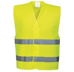 Signalvest med refleksstriber – velcrolukning, let og åndbar