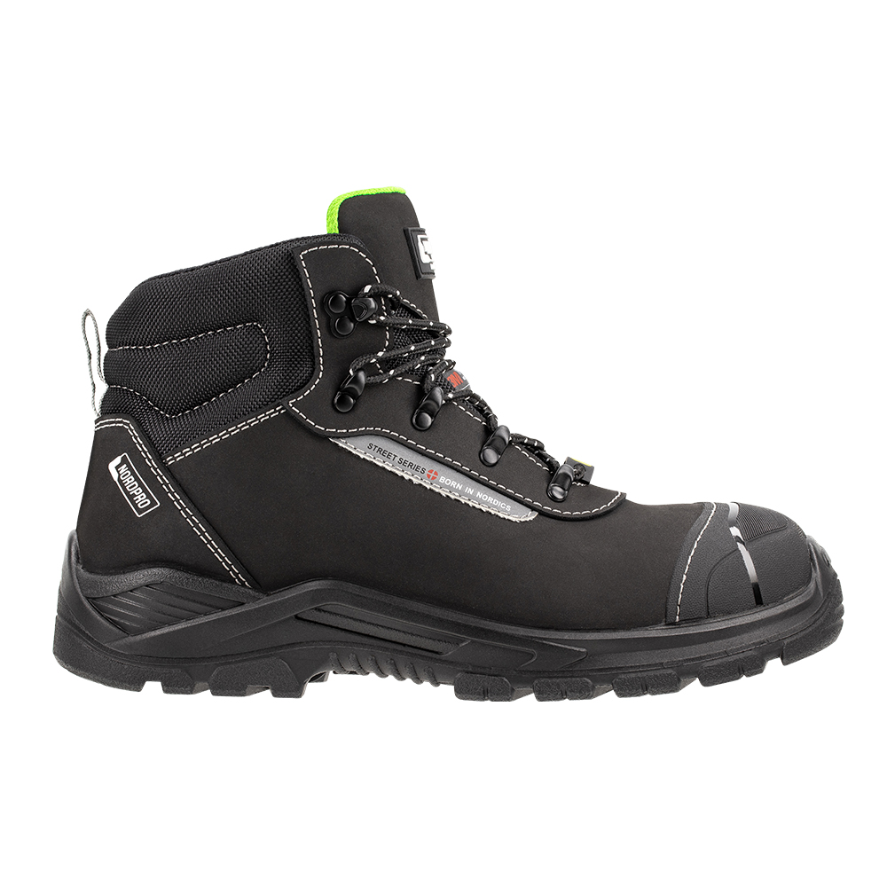 NORDPRO arbejdstøvler i Nubuck-læder – S3, Kevlar-tåkappe
