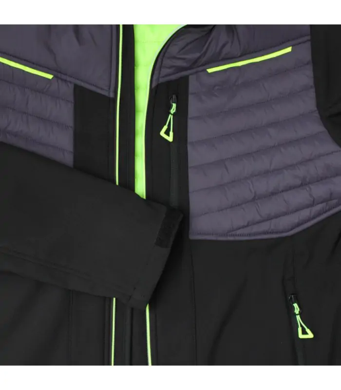 BoSafety ROXON softshell hættetrøje, fleecefor, lynlåslommer - Billede 4