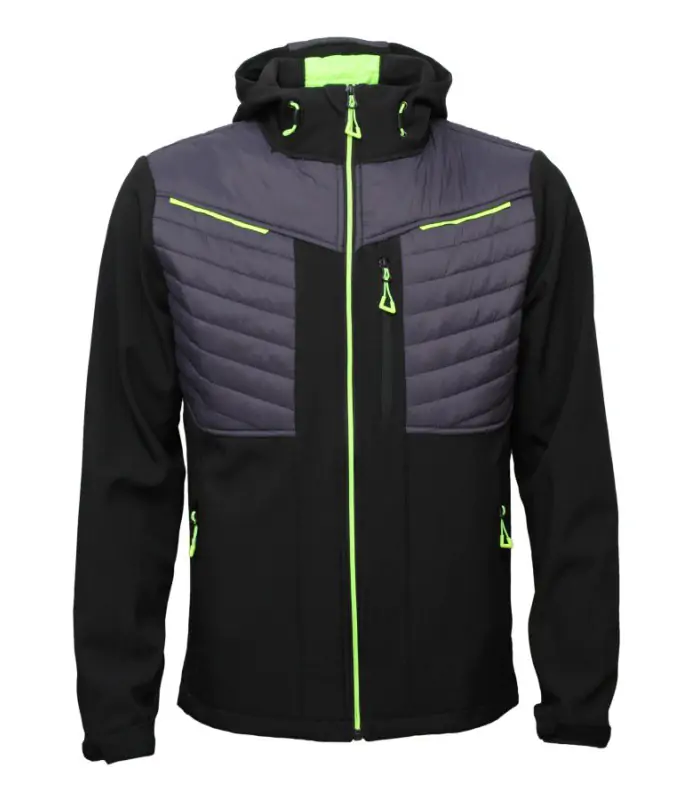 BoSafety ROXON softshell hættetrøje, fleecefor, lynlåslommer