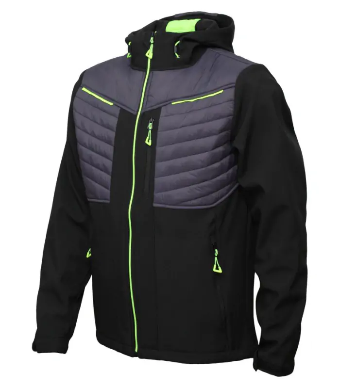 BoSafety ROXON softshell hættetrøje – quiltet bryst, lommer - Billede 6