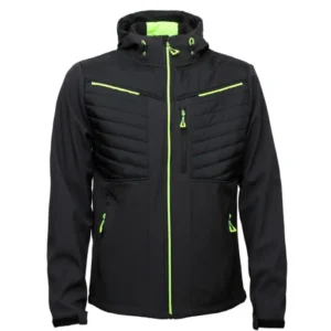 BoSafety ROXON softshell hættetrøje – quiltet bryst, lommer