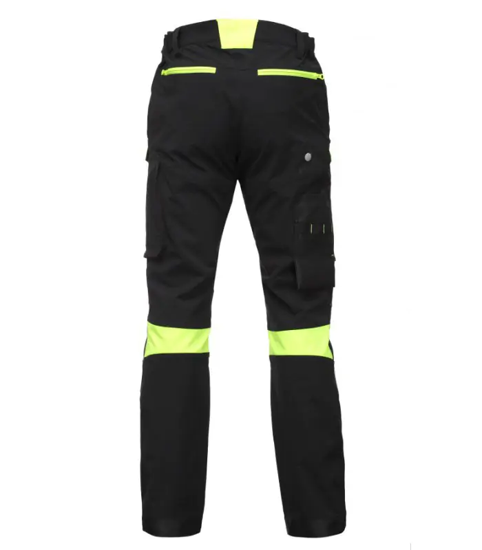 Hi‑Vis arbejdsbukser i nylon/spandex med CORDURA – elastiske lommer - Billede 3