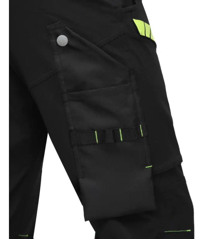 Hi‑Vis arbejdsbukser i nylon/spandex med CORDURA – elastiske lommer - Billede 4