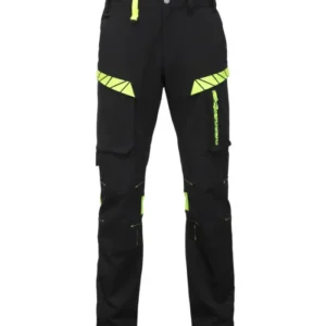 Hi‑Vis arbejdsbukser i nylon/spandex med CORDURA – elastiske lommer