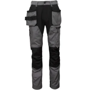 BoSafety arbejdsbukser [genbrugs-poly/bomuld, CORDURA-knæ]
