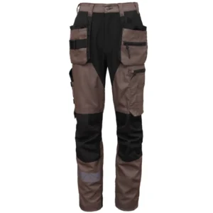 BoSafety arbejdsbukser [genbrugs-poly/bomuld, CORDURA-knæ]
