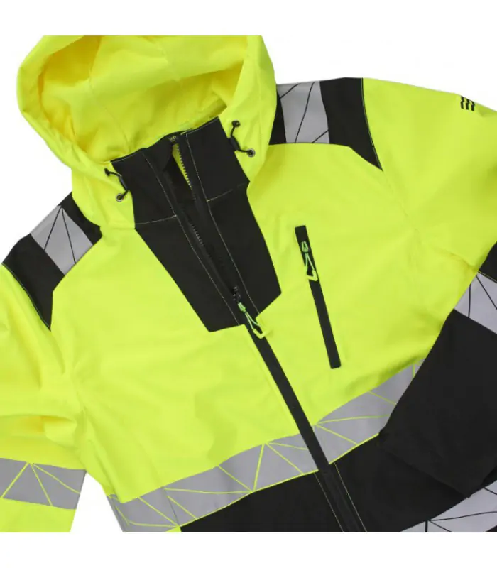 ATLAS Hi-Vis softshelljakke – EN ISO 20471 Klasse 2, vandtæt - Billede 4