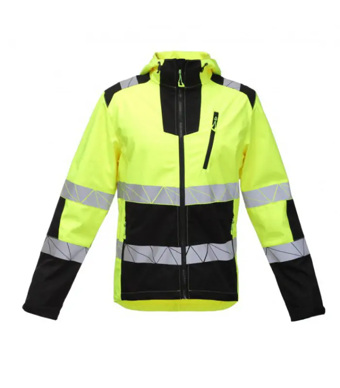 ATLAS Hi-Vis softshelljakke – EN ISO 20471 Klasse 2, vandtæt