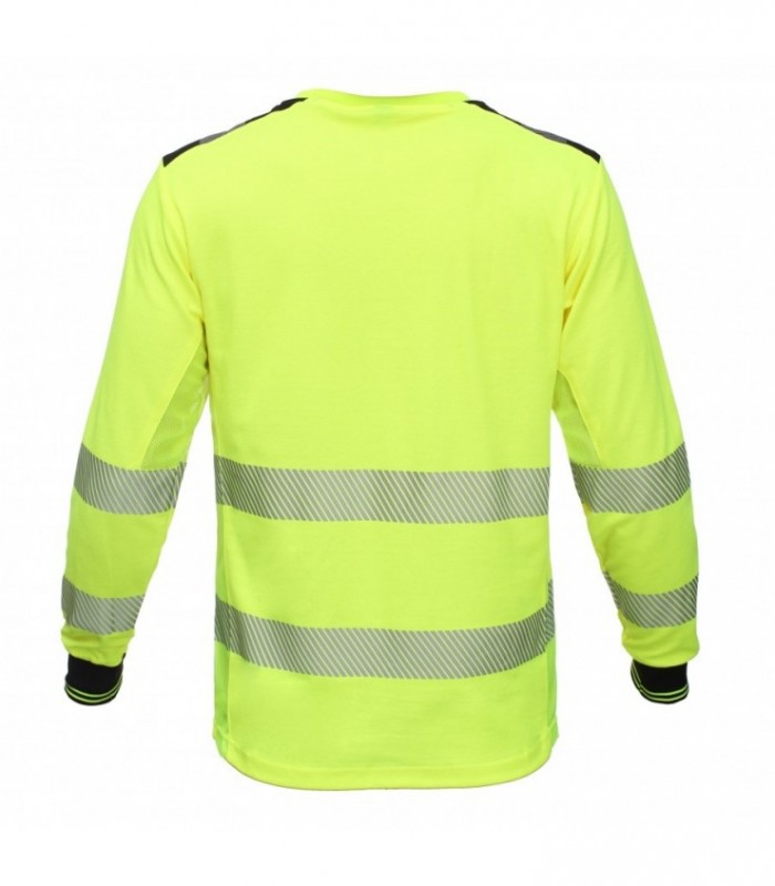 Hi-vis arbejdst-shirt i bomuld/polyester, reflekser, ID - Billede 2