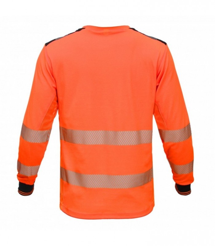Hi-vis arbejdst-shirt i bomuld/polyester, reflekser, ID - Billede 3